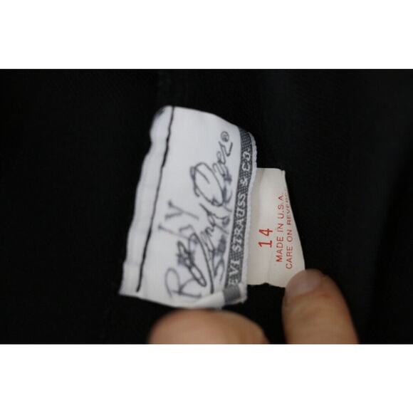 VINTAGE Levis Bend Over Womens Size 14 High Rise Pull On Pants Black - Picture 8 of 8